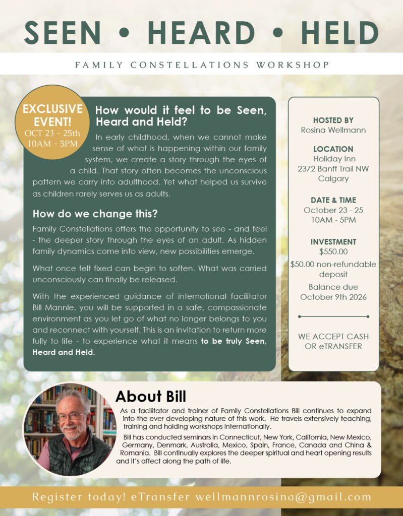 Family Constellations Workshop October 23 - 25, 2026